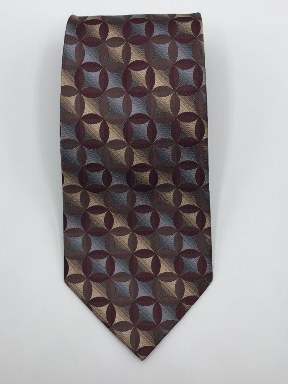 Stafford Men's Brown 100% Silk 4" X 58" Tie